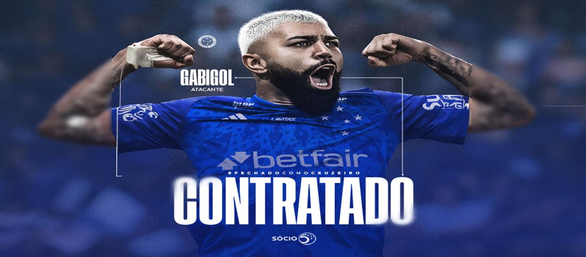 Former Inter Milan Brazil international forward Gabriel Barbosa joins Cruzeiro on a free transfer..