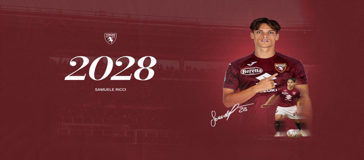 都灵官宣与意大利国脚级后腰萨穆埃莱·里奇完成续约..