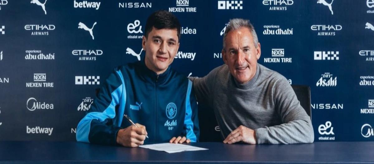 Manchester City finalizes first signing of the winter window, 20-year-old central defender Husanov joins from Lens Manchester City finalizes first signing of the winter window, 20-year-old central defender Husanov joins from Lens