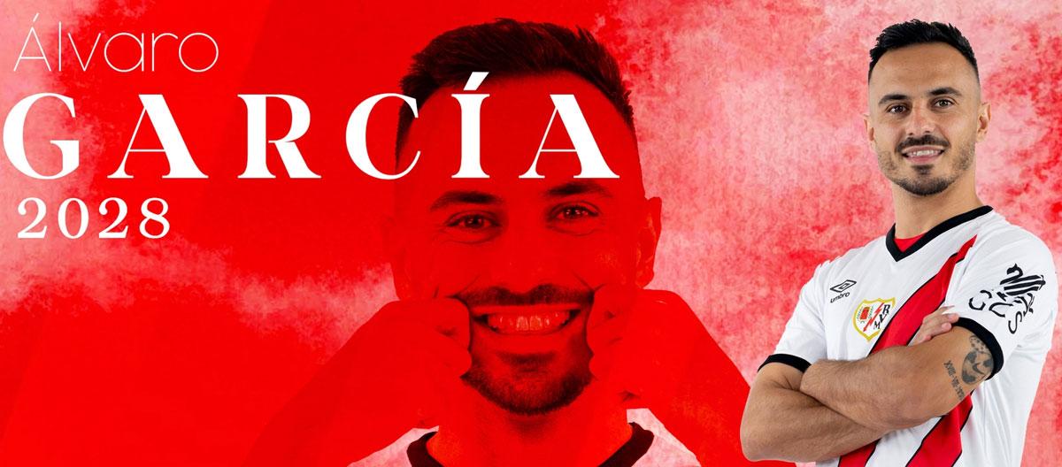 Rayo Vallecano completes contract extension with Spanish winger Álvaro García..