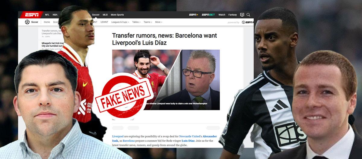 Renowned The Athletic journalists denied rumours claiming that Liverpool is interested in making a Darwin Núñez and Alexander Isak swap deal with Newcastle United..