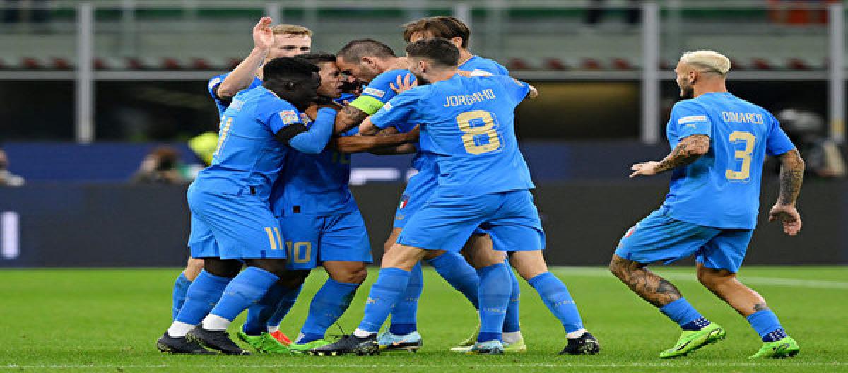 Germany tied with Italy 3-3, advancing to the UEFA Nations League semi-finals with a total score of 5-4