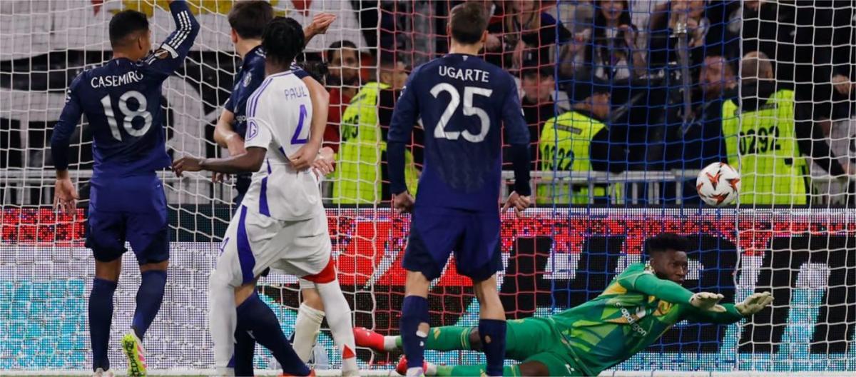 欧联杯——约罗破门　曼联2比2被里昂逼平