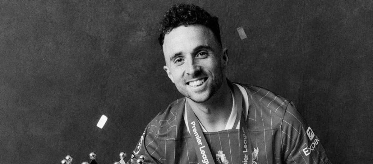 Liverpool's Portugal international forward killed in a car accident aged 28..