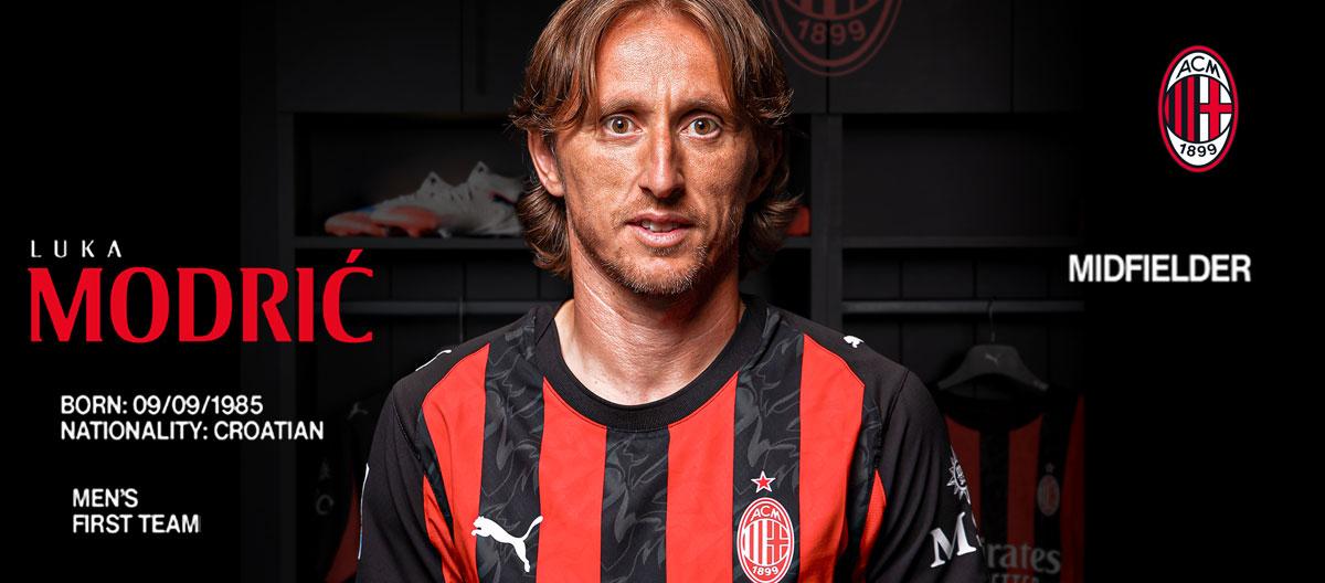 Real Madrid veteran legend AC Milan Luka Modrić officially joins AC Milan on a free transfer..