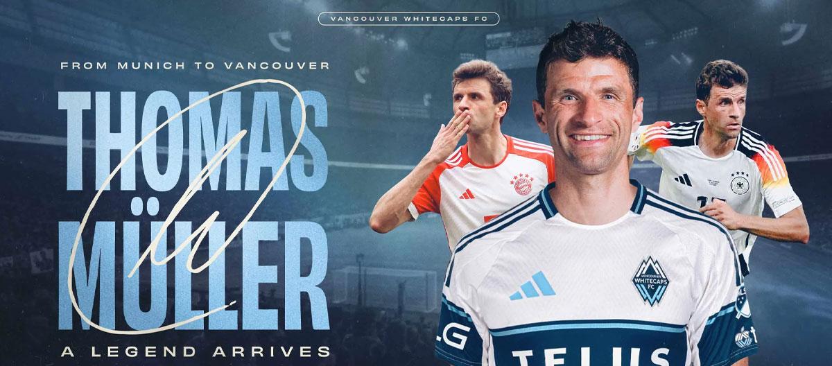 Former Bayern Munich and Germany legendary international midfielder Thomas Müller joins Vancouver Whitecaps on a free transfer..