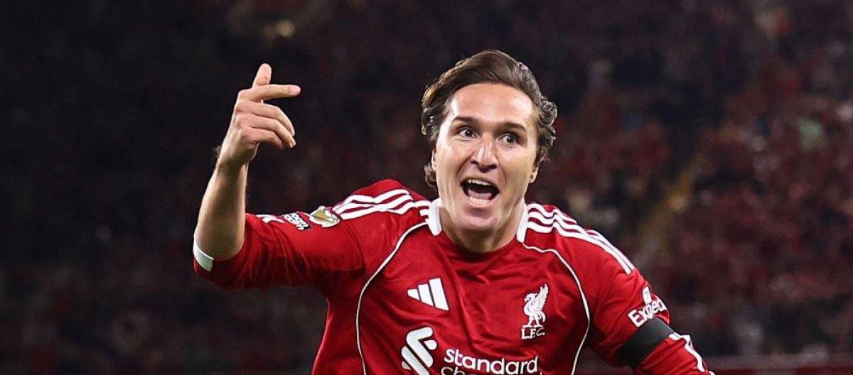 因迪亚兹、努涅兹相继离队得益，罗马诺：基耶萨晋升利物浦核心主力球员..