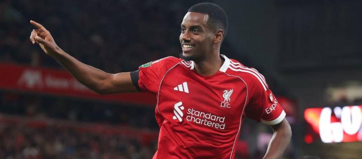Alexander Isak scores his first goal for Liverpool and is praised by manager Slaughter