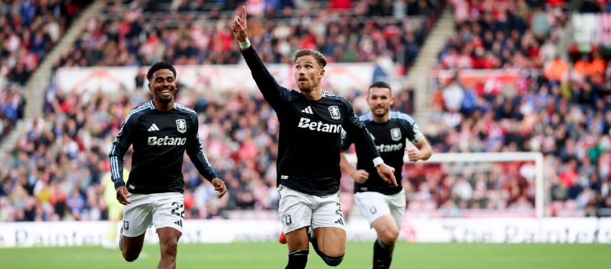 Matty Cash won the team's best goal of the month in September for his outstanding performance