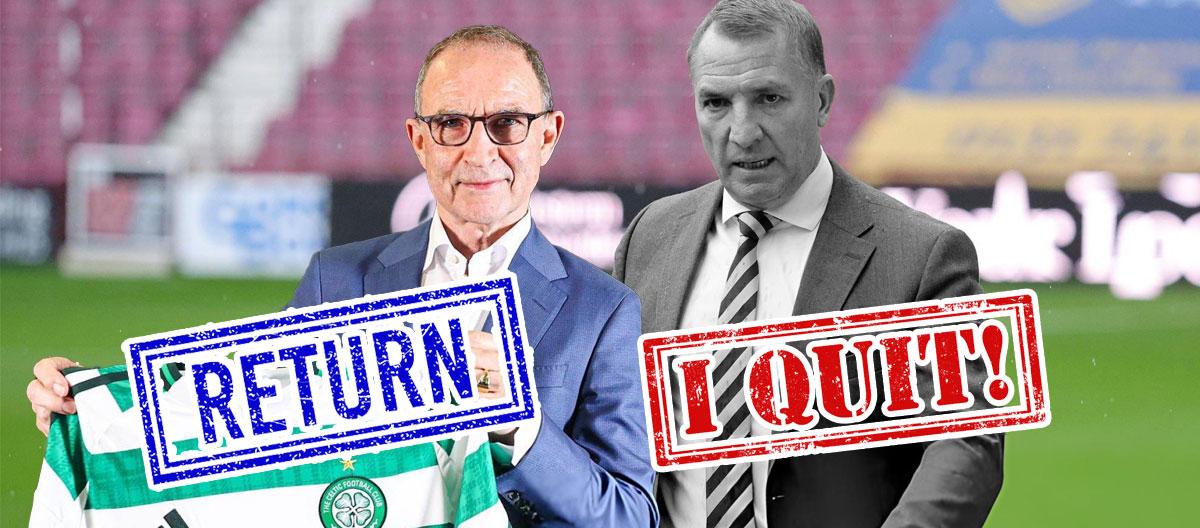 Brendan Rodgers left Celtic after serious disagreements with the management, Martin O'Neill returned and replaced him as interim manager..