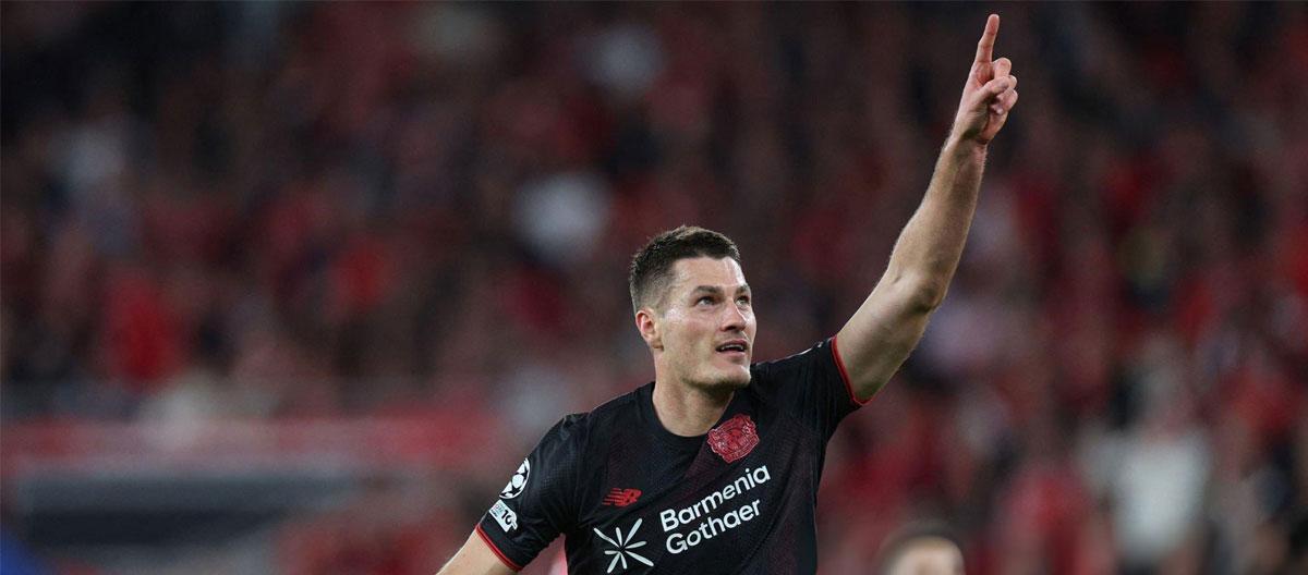 ◤UEFA Champions League◢ Super-sub Patrik Schick scores with a header as Bayer Leverkusen defeats Benfica with a 0-1 away win..