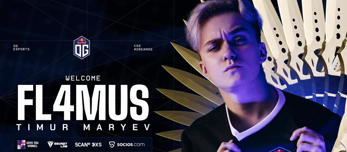 反恐精英2：Virtus.pro (VP) 步枪手 FL4MUS 以长期租借形式加盟 OG 战队。