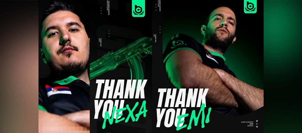 Counte Strike 2: BC.Game part ways with In-Game Leader nexa and coach emi after the end of their trials..
