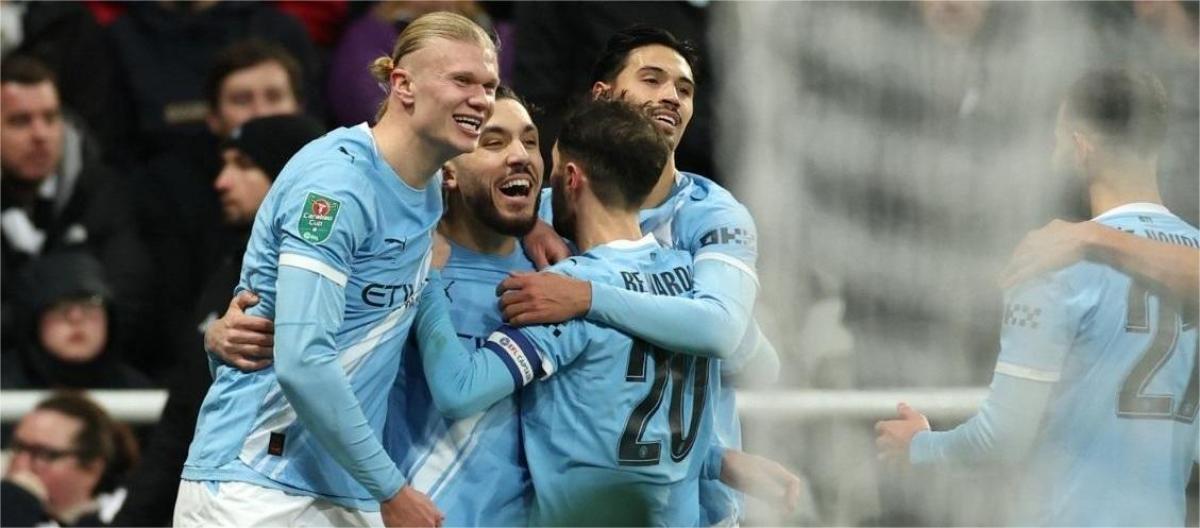 English League Cup – Semenio scores as Manchester City beat Newcastle 2-0.