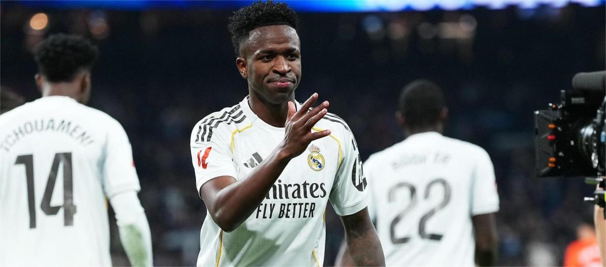 西甲联赛——维尼修斯攻入2球　皇家马德里4比1战胜皇家社会