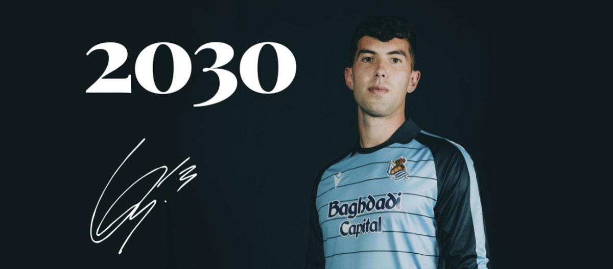 Real Sociedad completes contract extension with Spanish goalkeeper Unai Marrero..