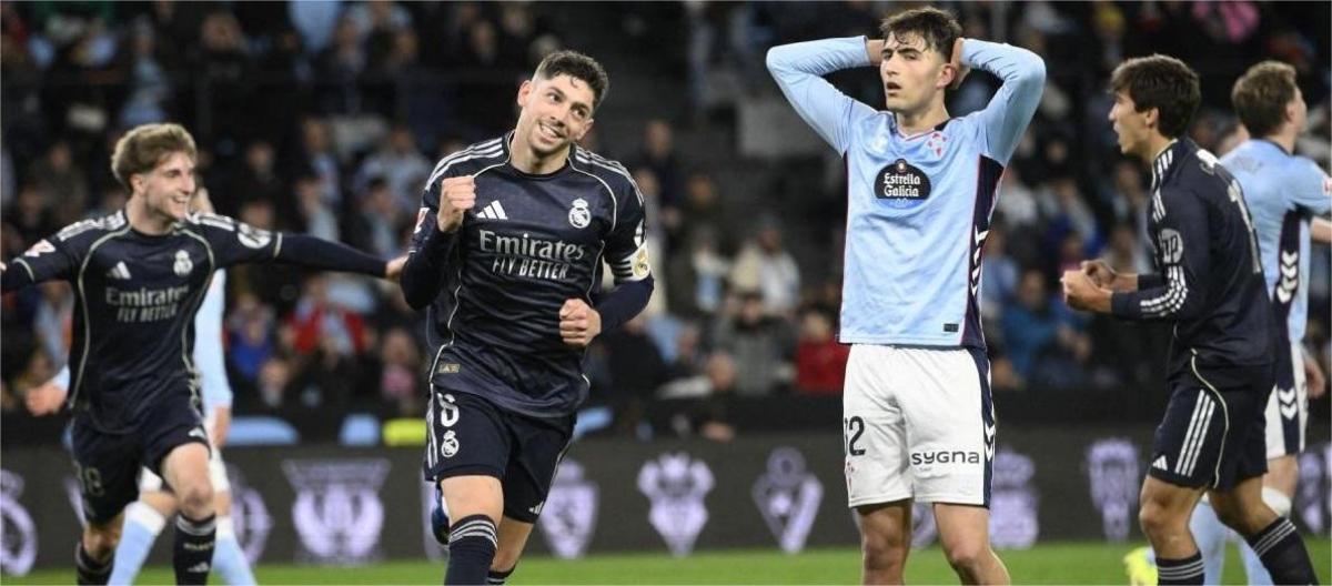 La Liga – Valverde scores as Real Madrid beat Celta Vigo 2-1.
