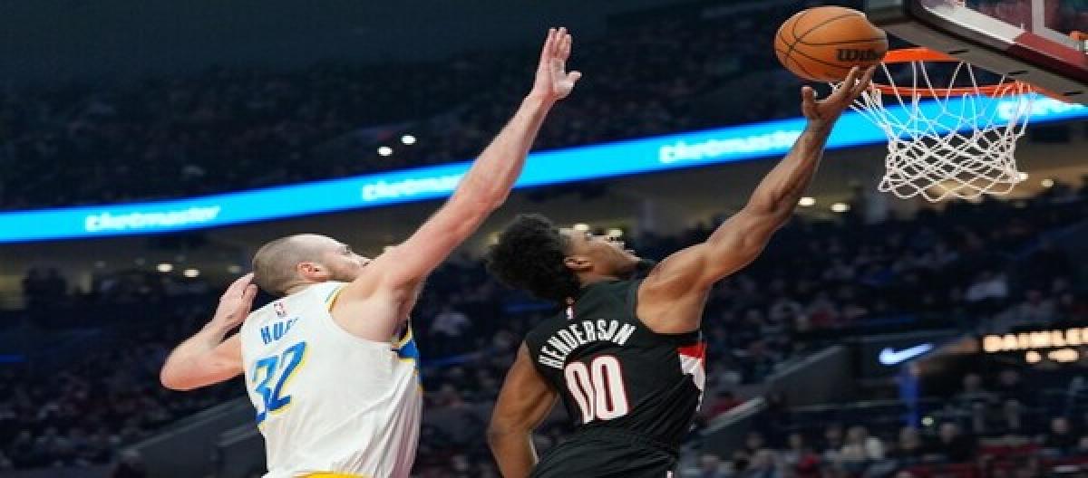 Henderson scored 28 points and Grant added 21, as the Trail Blazers defeated the Pacers 131-111.
