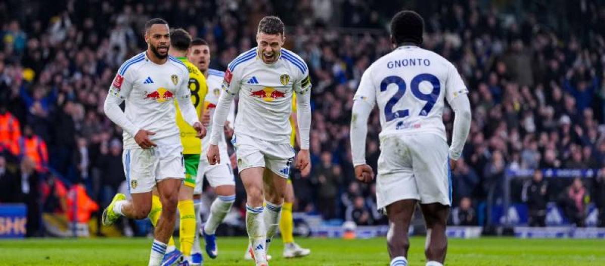 Gudmundsson scores his first goal, helping Leeds United advance to the FA Cup quarterfinals.