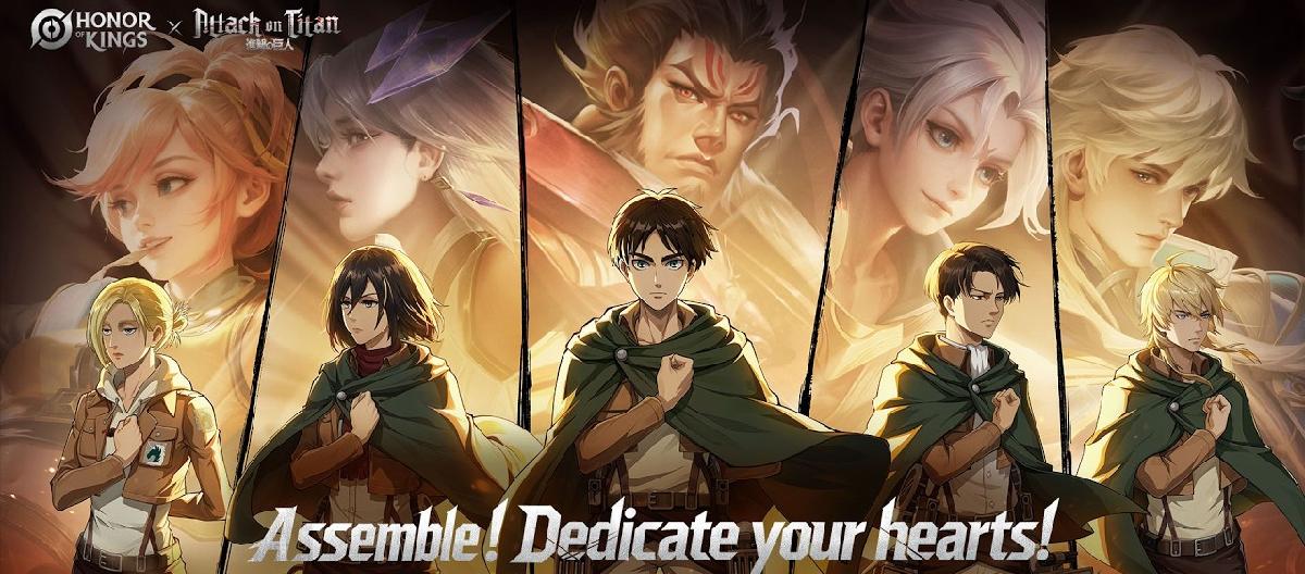 Honor of Kings: Collect 54 Attack on Titan collaboration items to unlock a permanent personal profile decoration.