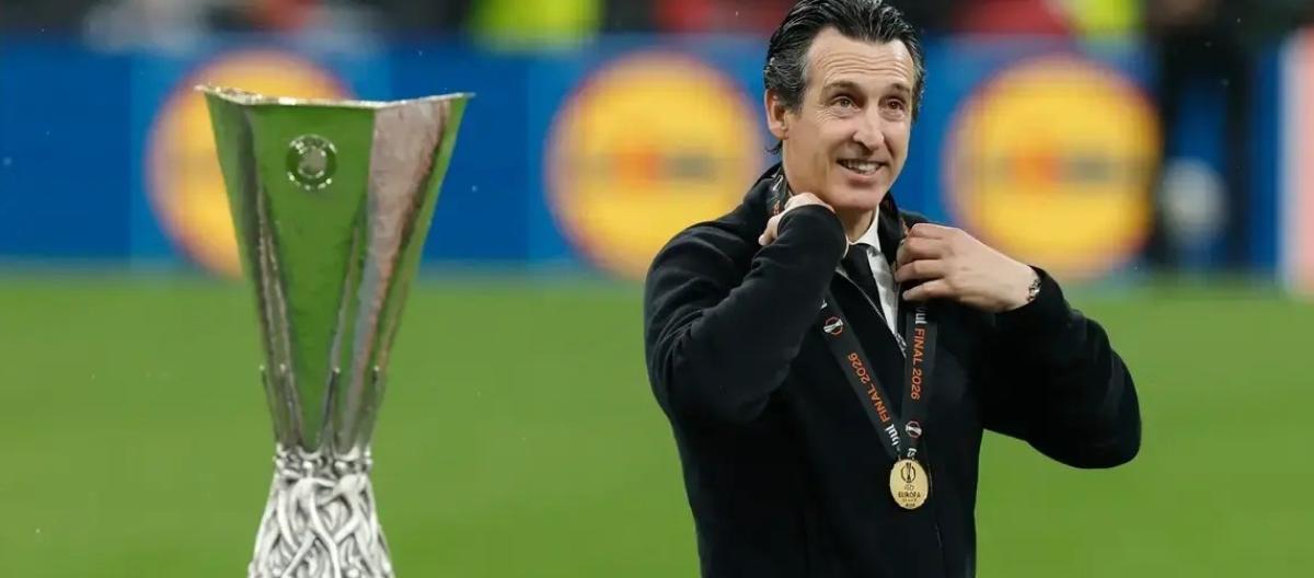 Aston Villa won their first Europa League title; Emery praised the players for showing a strong desire to win.