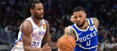 121比105击败密尔沃基雄鹿　俄克拉荷马城雷霆取得3连胜