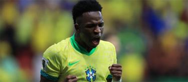 World Cup qualifiers - Vinicius scores the winning goal as Brazil beats Colombia 2-1