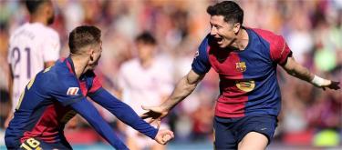 La Liga-Lewandowski scored 2 goals as Barcelona beat Girona 4-1