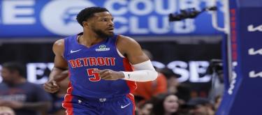 Malik Beasley made 4 of 14 three-pointers and only scored 14 points, with a plus-minus value of -10, which is a concern for the Pistons.