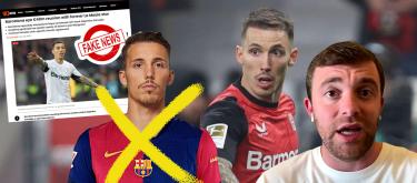 Fabrizio Romano refute reports claiming that Barcelona has agreed to repurchase Bayer Leverkusen left-wing back Alejandro Grimaldo for €40 million..