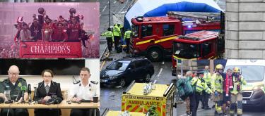 53 year-old English man arrested on suspicion of  taking drugs and deliberately crashing his car into several fans during the Liverpool Premier League Champions trophy parade..