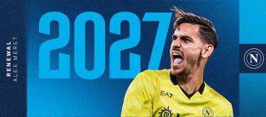 那不勒斯官宣与意大利国脚门将亚力克斯·梅雷特完成续约..