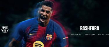 Manchester United's England international forward Marcus Rashford joins Barcelona on-loan..