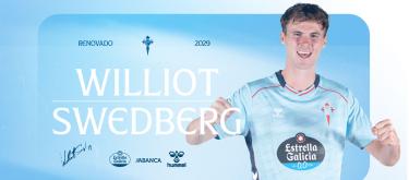 皇家塞尔塔比戈官宣与左边锋妖星威利奥特·斯韦德伯格完成续约..