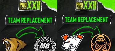 Counter Strike 2: Lynn Vision Gaming (LVG) and Virtus.pro (VP) will withdraw from ESL Pro League Season 22 due to inability to field a full roster and will be replaced by Gentle Mates and EN