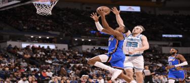 Wiggins scored efficiently as the Thunder defeated the Hornets 135-114