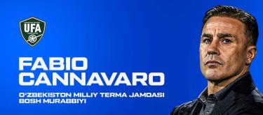 前意大利传奇国脚后卫法比奥·卡纳瓦罗获委为乌兹别克斯坦国家队新主帅..