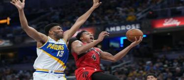 Pascal Siakam's 30 points weren't enough to save the Pacers from a 111-129 defeat to the Raptors.