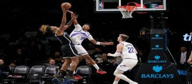 马尔卡宁乔治合砍59分 爵士以123-110逆转胜篮网