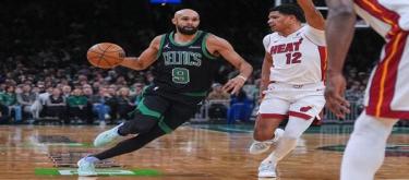 Brown's 29 points saved the Celtics from a narrow 98-96 defeat to the Heat.
