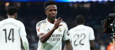 西甲联赛——维尼修斯攻入2球　皇家马德里4比1战胜皇家社会