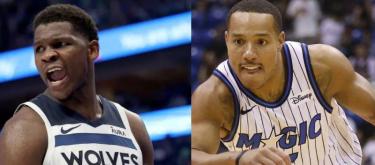 The NBA fined Edwards and Bain $25,000 each.