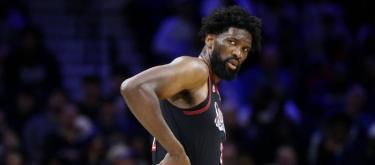 76ers center Joel Embiid suffers abdominal strain and will miss at least three games.